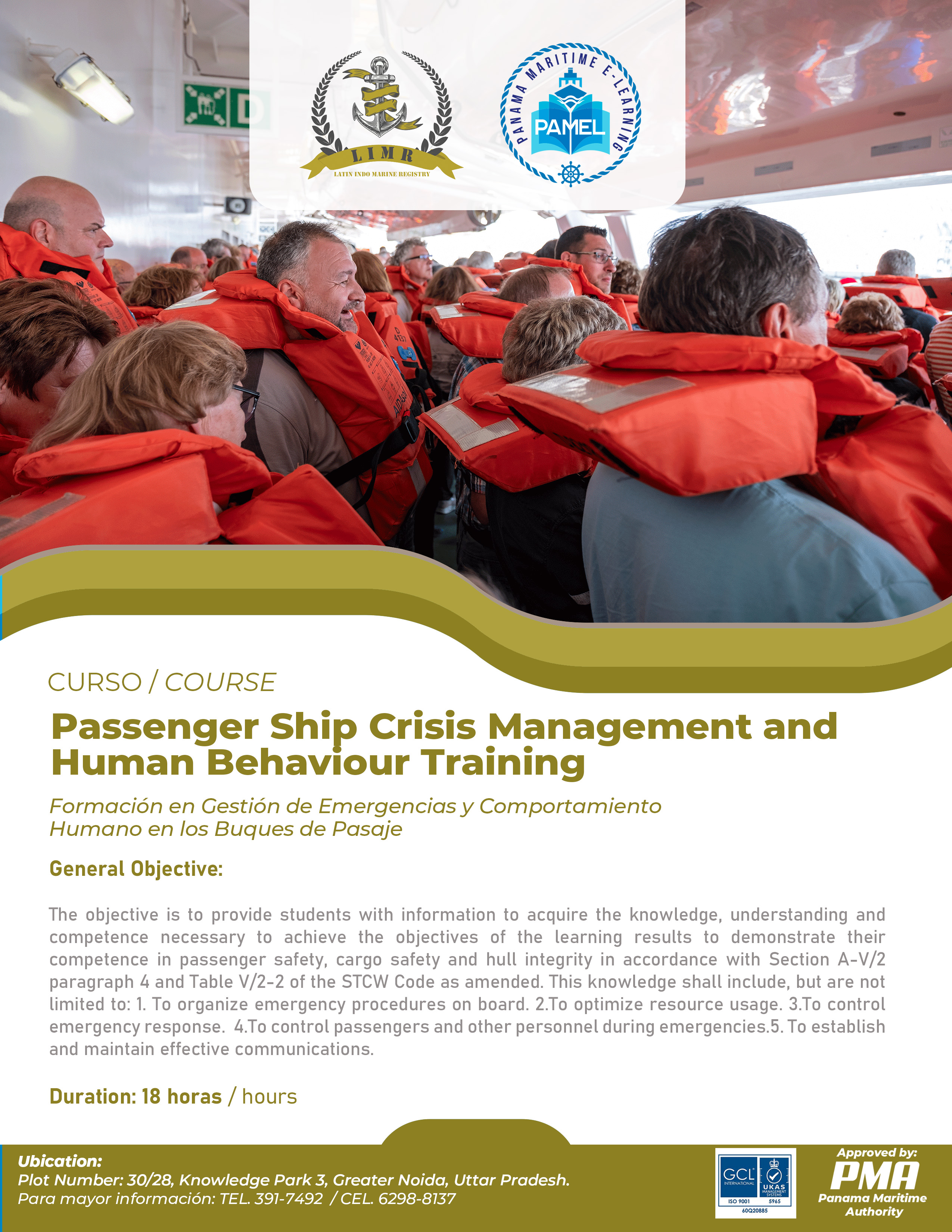Passenger Ship Crisis Management and Human Behaviour Training