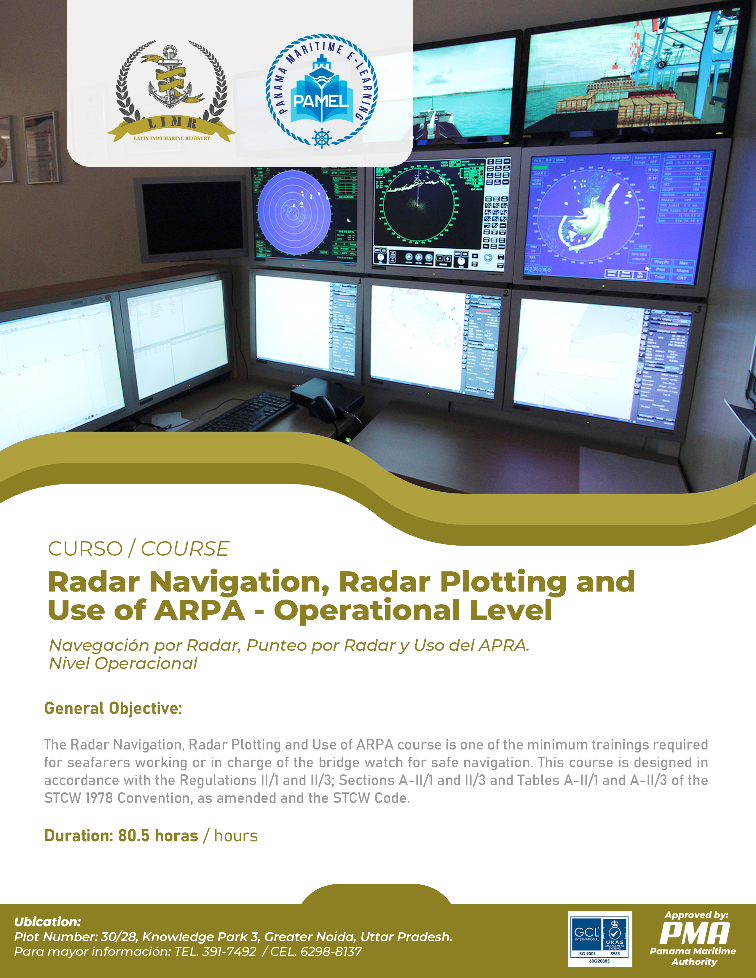 Radar Navigation, Radar Plotting and Use of ARPA - Operational Level